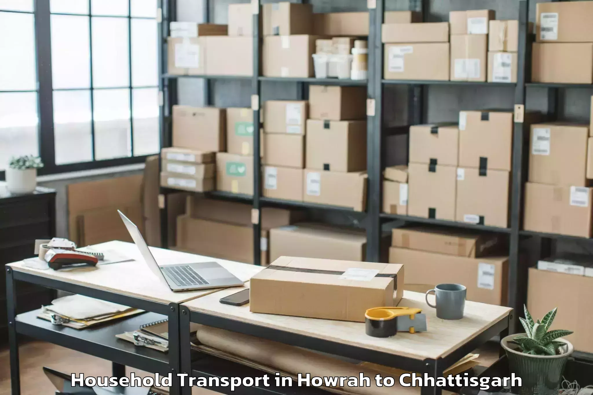 Professional Howrah to Jashpur Nagar Household Transport